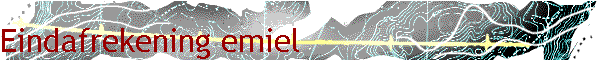 Eindafrekening emiel